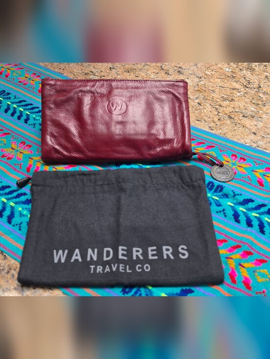 Wanderers Travel Co Handbags - Wanderers Travel Co. "Capri" Luxe Burgundy Leather Large Wallet Clutch